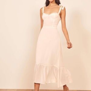 Reformation Nikita Dress in White. Size 8